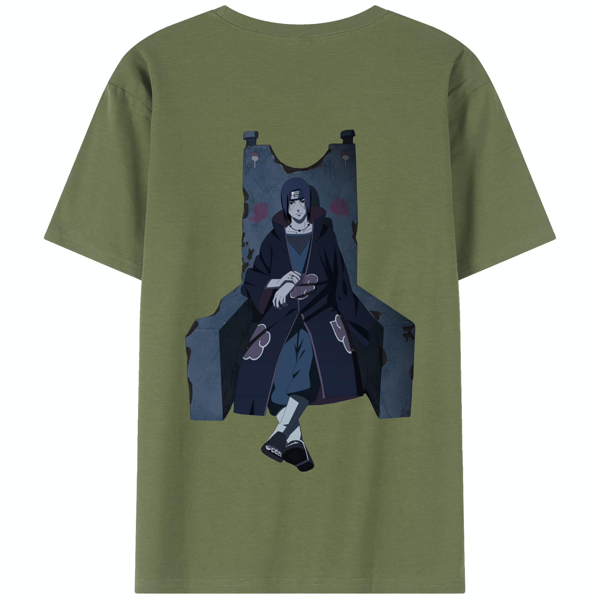 （画像用） NARUTO -ナルト- うちは イタチ Uchiha Itachi 綿100％半袖Tシャツ（背面プリント）